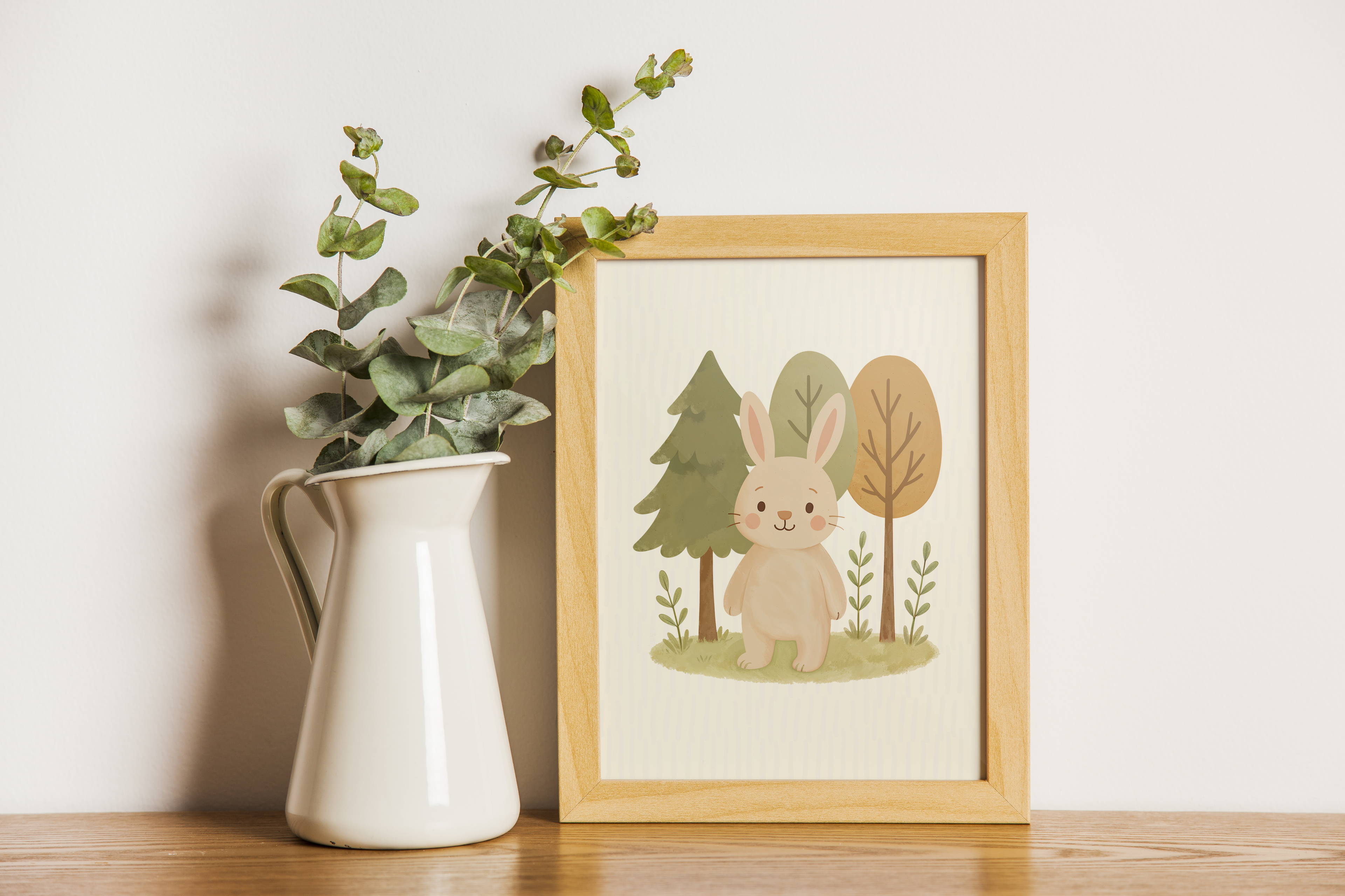 Watercolor Woodland Animals Clipart: Boho Nursery Decor set of 15 PNG (Digital Product)