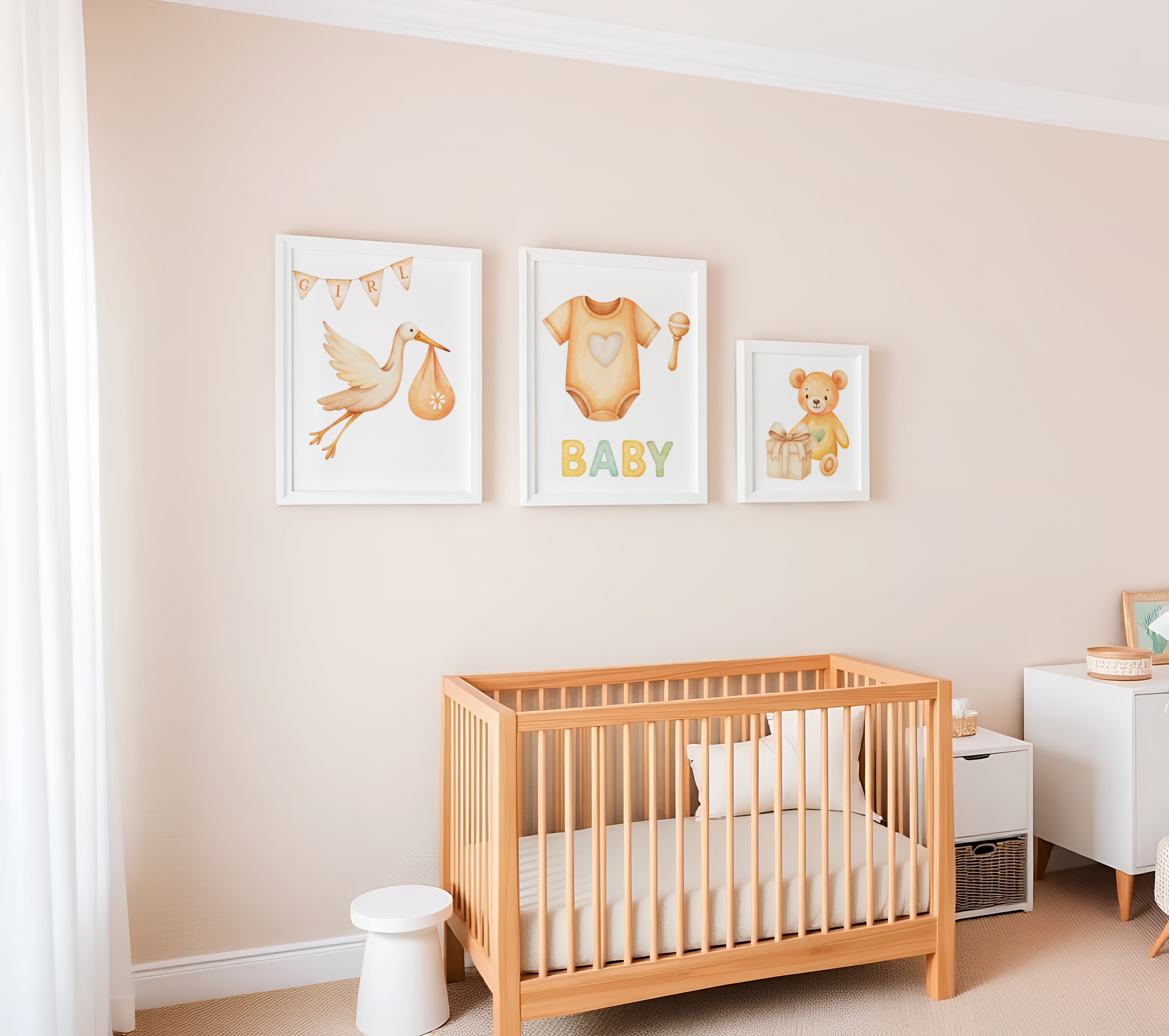 Baby Nursery Clipart PNG Bundle | 48 Watercolor Digital Files