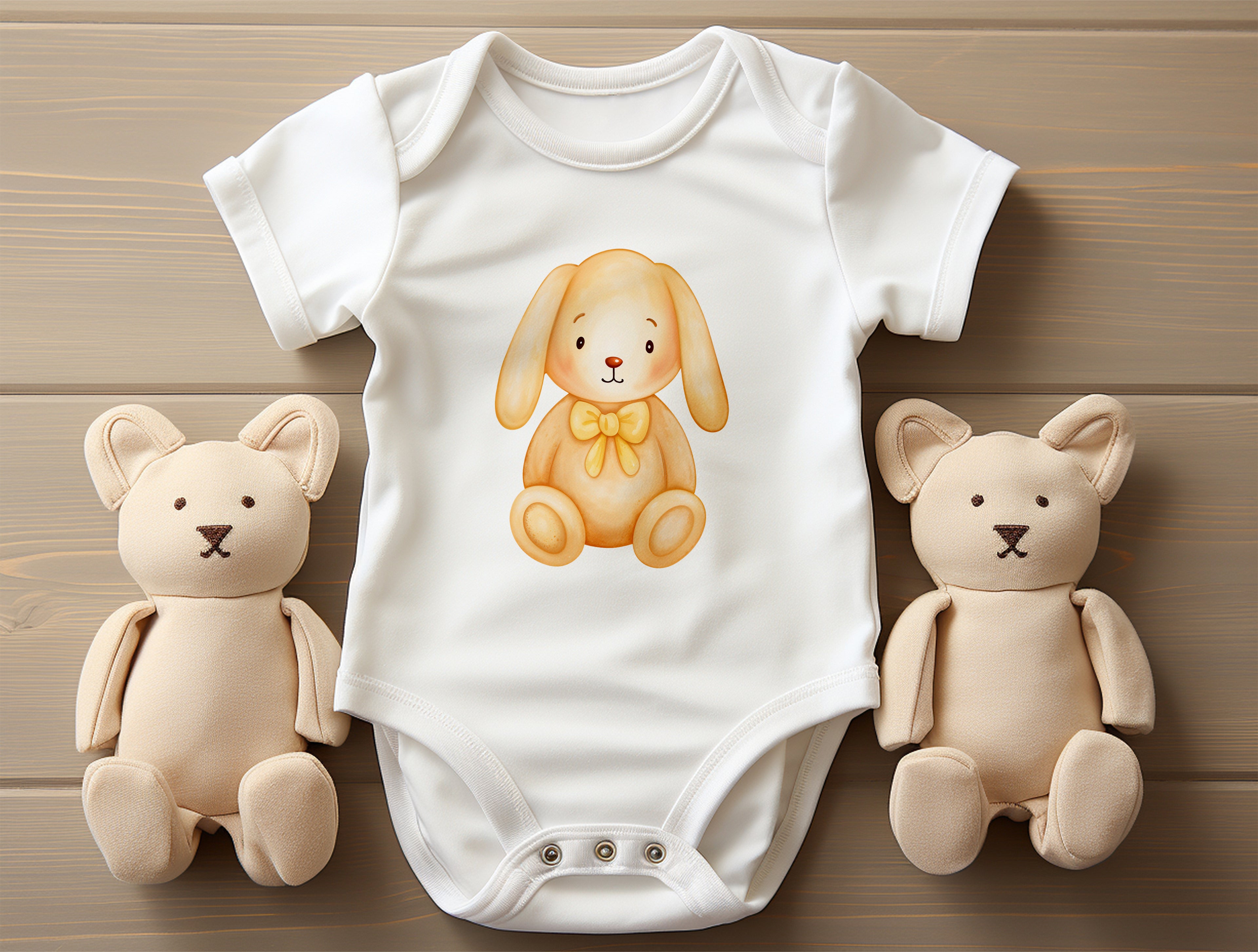 Baby Nursery Clipart PNG Bundle | 48 Watercolor Digital Files