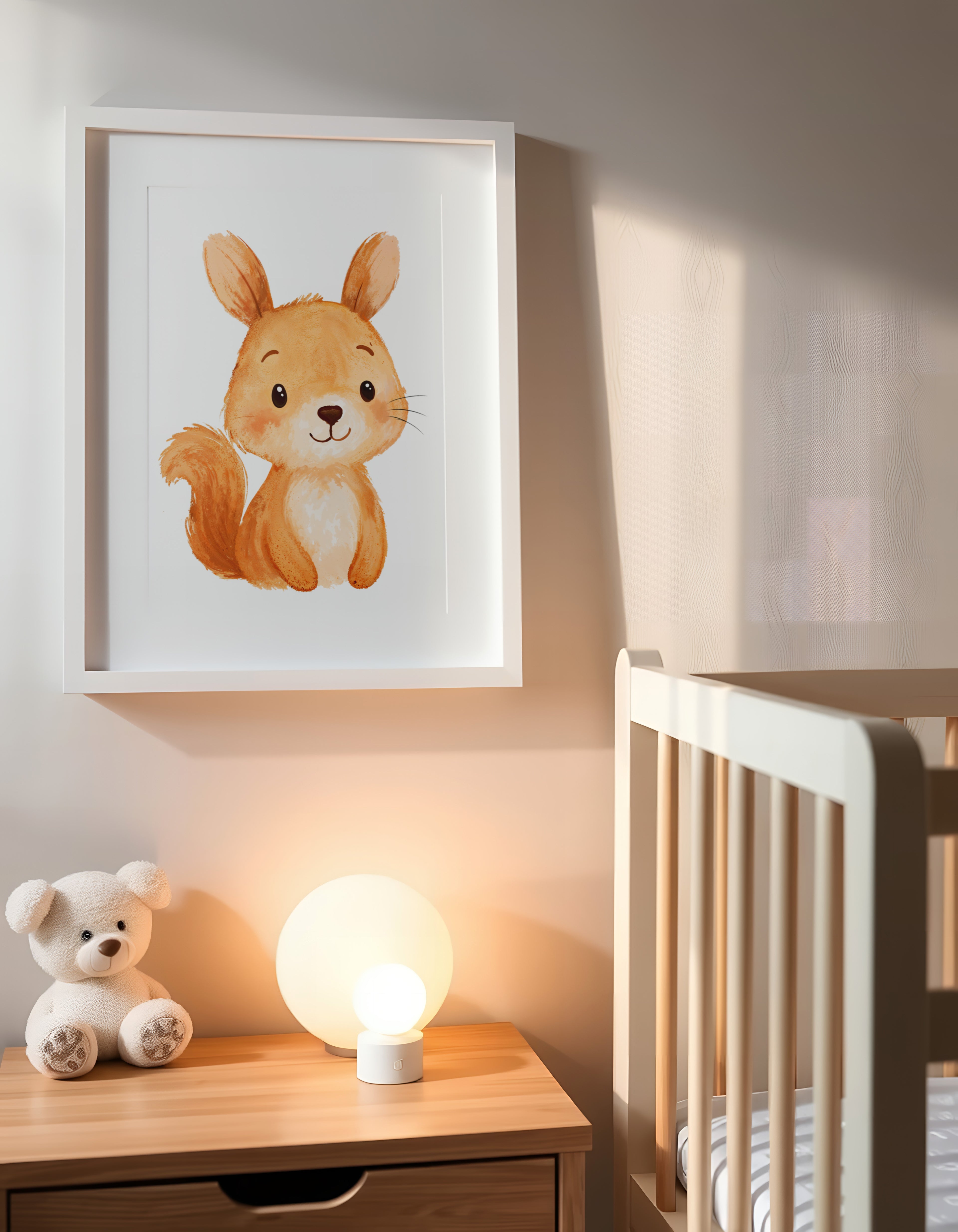 Watercolor Nursery Animals Clipart: Boho Nursery Themed Decor set of 6 PNG (Digital Product)
