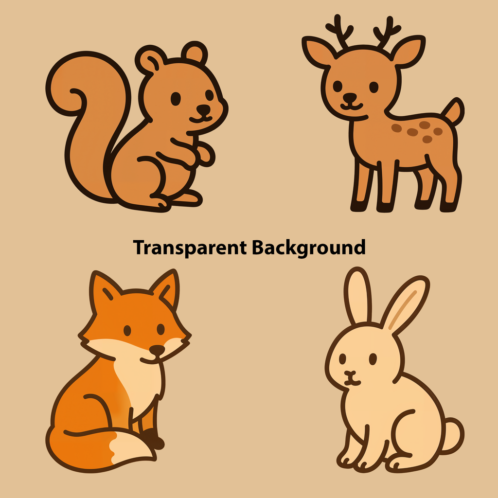 Woodland Animals Clipart: Boho Nursery Decor set of 15 PNG (Digital Product)