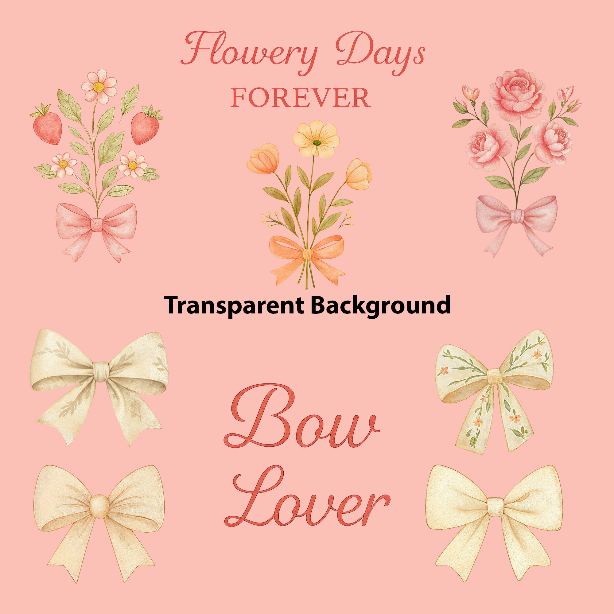Lovely Cat Clipart Bundle – 34 High Resolution PNG 300 DPI Digital Download