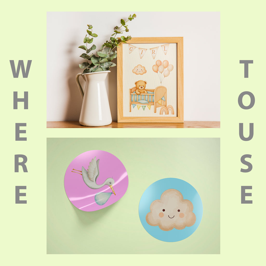 Baby Nursery Clipart PNG Bundle | 48 Watercolor Digital Files